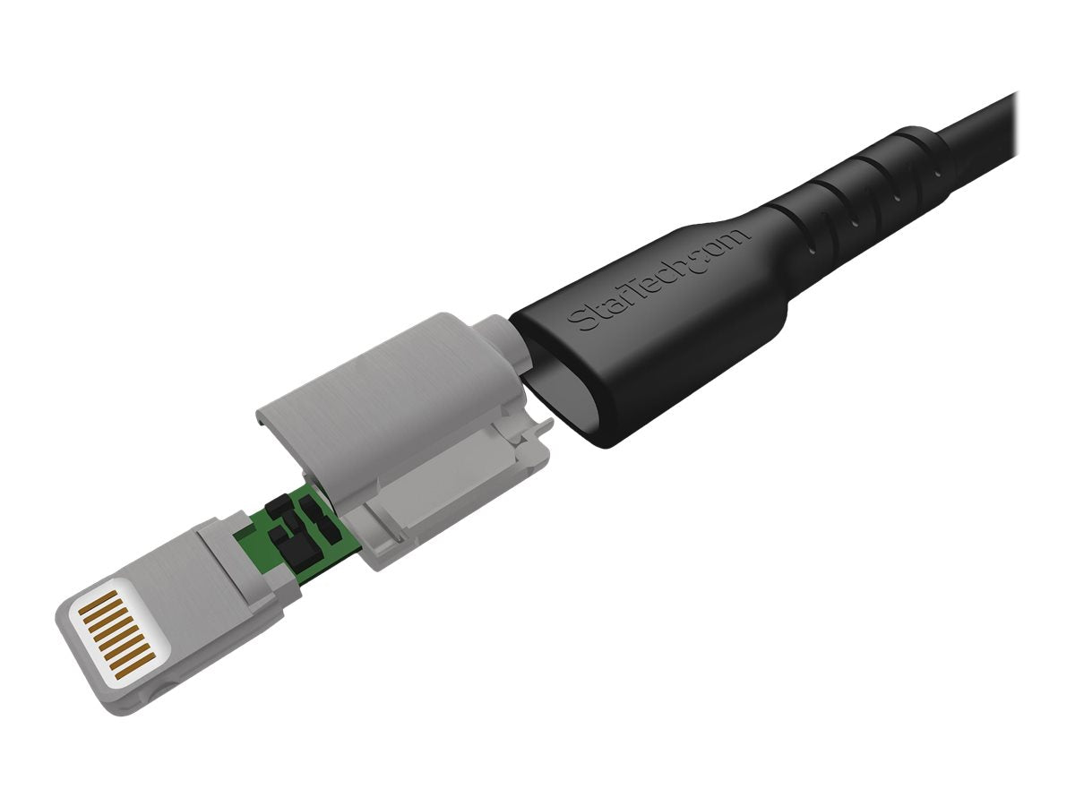 StarTech.com 2m USB-A auf Lightning-Kabel - Hochbelastbare, robuste Aramidfaser - USB Typ-A auf Lightningkabel - Lade-/Synchronisationskabel - Apple MFi-zertifiziert iPad/iPhone 12 - Schwarz (RUSBLTMM2MB)