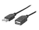 Manhattan USB-A to USB-A Extension Cable, 1.8m, Male to Female, 480 Mbps (USB 2.0)