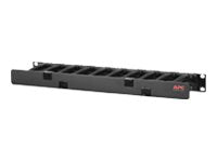 APC Horizontal Cable Manager Single-Sided with Cover - Rack - Kabelführungssatz - Schwarz - 1U - 48.3 cm (19")