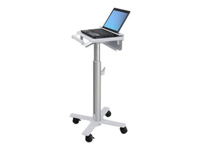 Ergotron Laptop Cart, SV10 - Wagen für Notebook - medizinisch - Metall - weiß, Aluminium - Bildschirmgröße: bis zu 43,2 cm (bis zu 17")