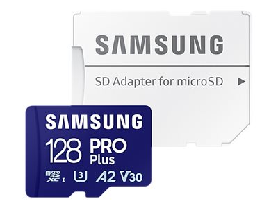 Samsung PRO Plus MB-MD128SA - Flash-Speicherkarte (microSDXC-an-SD-Adapter inbegriffen)