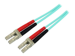 StarTech.com Aqua OM4 Duplex Multimode Fiber - 16 ft / 5m - 100 Gb - 50/125 - OM4 Fiber - LC to LC Fiber Patch Cable (450FBLCLC5)