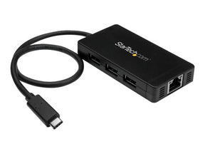 StarTech.com 3 Port USB 3.0 Hub mit USB-C und Gigabit Ethernet