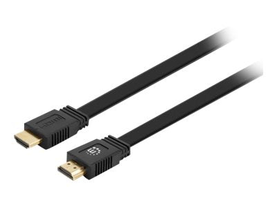 Manhattan HDMI Cable with Ethernet (Flat), 4K@60Hz (Premium High Speed)