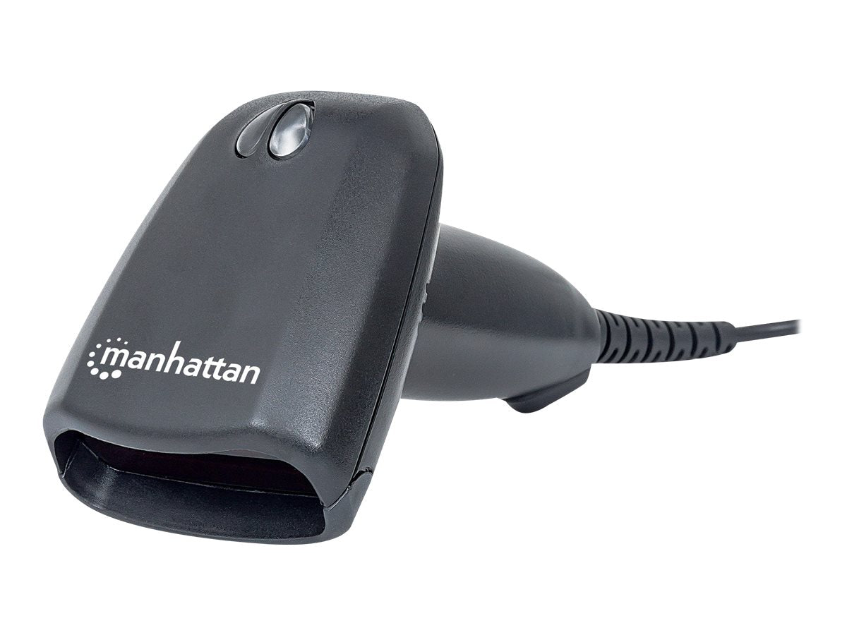 Manhattan Laser Handheld Barcode Scanner, USB, 300mm Scan Depth, Standard Housing, Cable 1.5m, Max Ambient Light 5,000 lux (sunlight)