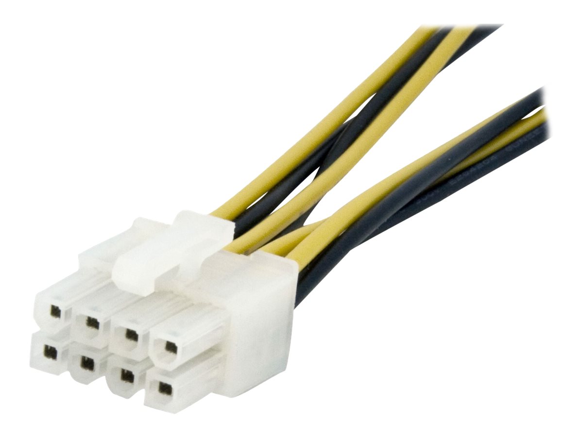 StarTech.com 15cm 4pin auf 8pin EPS-Netzadapter mit LP4 - Bu/St - Stromadapter Buchse/ Stecker - Netzteil - 4 PIN ATX12V (W)