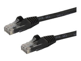 StarTech.com 7.5m CAT6 Ethernet Cable, 10 Gigabit Snagless RJ45 650MHz 100W PoE Patch Cord, CAT 6 10GbE UTP Network Cable w/Strain Relief, Black, Fluke Tested/Wiring is UL Certified/TIA - Category 6 - 24AWG (N6PATC750CMBK)