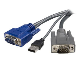 StarTech.com 3m ultradünnes USB VGA 2-in-1-KVM-Kabel - Tastatur- / Video- / Maus- (KVM-)