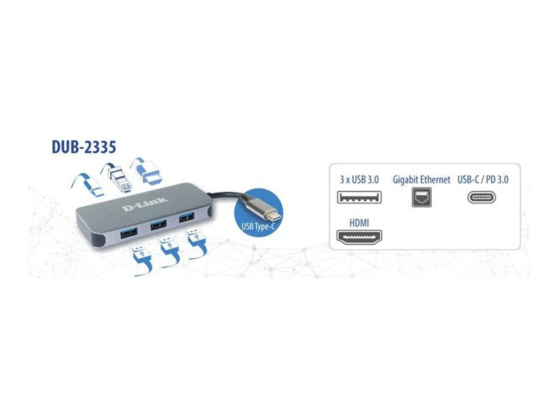 D-Link DUB-2335 - Dockingstation - USB-C / Thunderbolt 3