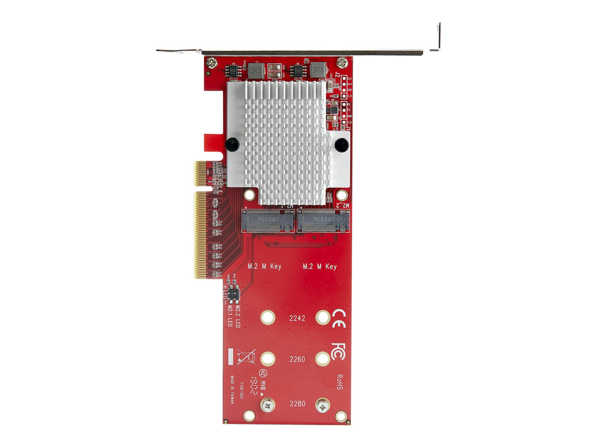 StarTech.com Dual M.2 PCIe SSD Adapter Karte - x8 / x16 Dual NVMe oder AHCI M.2 SSD zu PCI Express 3.0 - M.2 NGFF PCIe (M-Key)