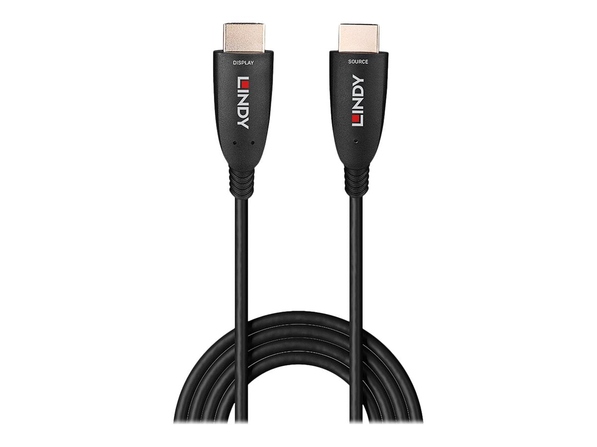 Lindy HDMI-Kabel - HDMI männlich zu HDMI männlich - 15 m - Glasfaser - Schwarz - unterstützt 8K 60 Hz (7680 x 4320)