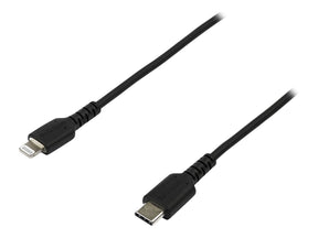 StarTech.com 2m USB-C auf Lightning-Kabel - Hochbelastbare, robuste Aramidfaser - USB Typ-C auf Lightningkabel - Lade-/Synchronisationskabel - Apple MFi-zertifiziert iPad/iPhone 12 - Schwarz (RUSBCLTMM2MB)