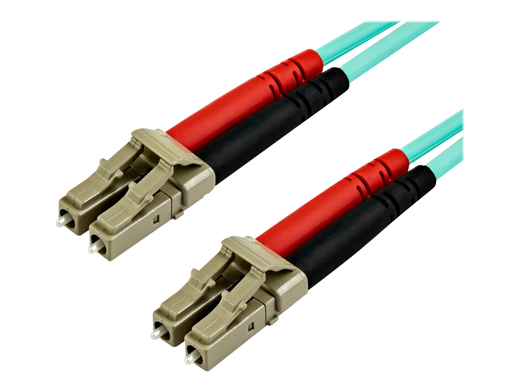 StarTech.com 10 m OM4 LC to LC Multimode Duplex Fiber Optic Patch Cable- Aqua - 50/125 - Fiber Optic Cable - 40/100Gb - LSZH (450FBLCLC10)