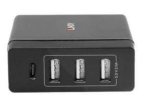 Lindy Netzteil - 72 Watt - 3 A - PD 3.0 - 4 Ausgabeanschlussstellen (3 x USB Typ A, 24 pin USB-C)