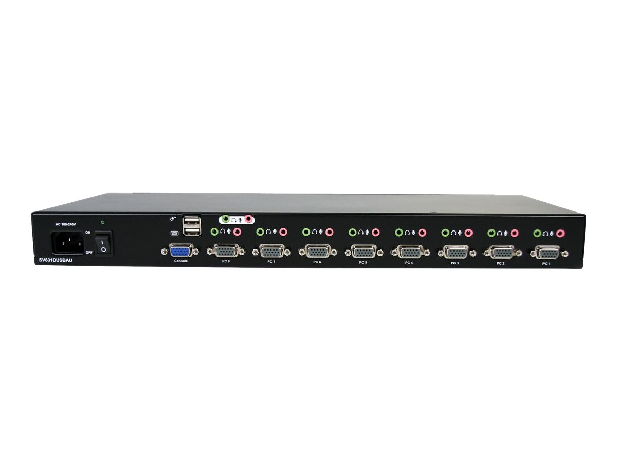 StarTech.com 8 Port Rackmount USB VGA KVM Switch - 8-fach VGA Umschalter mit Audio und OSD (On-Screen-Display)