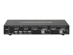 Techly 2-Port DisplayPort1.2 Dual-Monitor KVM Switch