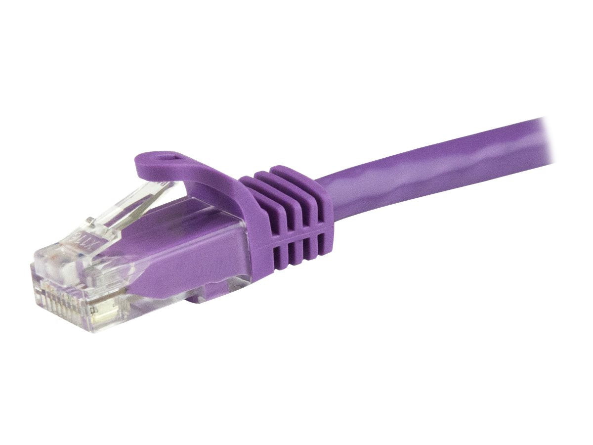 StarTech.com 1.5m CAT6 Ethernet Cable, 10 Gigabit Snagless RJ45 650MHz 100W PoE Patch Cord, CAT 6 10GbE UTP Network Cable w/Strain Relief, Purple, Fluke Tested/Wiring is UL Certified/TIA - Category 6 - 24AWG (N6PATC150CMPL)