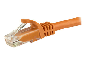 StarTech.com 15m Cat6 Snagless Gigabit UTP Netzwerkkabel - Cat 6 RJ45 Netzwerkkabel mit Knickschutz - Orange - Patch-Kabel - RJ-45 (M)