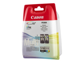 Canon PG-510 / CL-511 Multi pack - 2er-Pack - 9 ml - Schwarz, Farbe (Cyan, Magenta, Gelb)