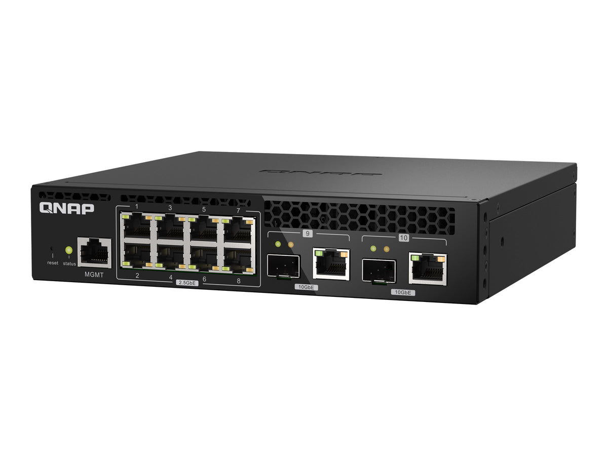 QNAP QSW-M2108R-2C - Switch - managed - 8 x 2.5GBase-T + 2 x combo 10 Gigabit SFP+/RJ-45