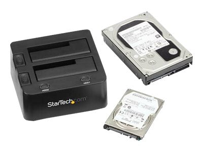 StarTech.com 2-fach USB 3.0 Festplatten Dockingstation mit UASP für 2,5/3,5 SSD / HDD - Serial-ATA USB Dual Bay Dockingstation - Speicher-Controller - 2.5", 3.5" (6.4 cm, 8.9 cm)