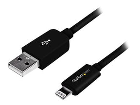 StarTech.com 3m Apple 8 Pin Lightning Connector auf USB Kabel - USB Kabel für iPhone / iPod / iPad - Ladekabel / Datenkabel - Schwarz - Lightning-Kabel - Lightning (M)