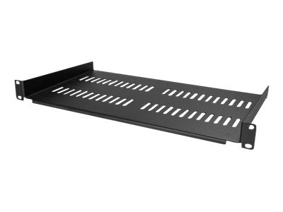 StarTech.com Belüfteter Server Rack Fachboden 1 HE - 25 cm Tief - Stahl - Rack - Regal - Schwarz - 1U - 25.4 cm (10")