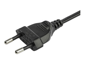 StarTech.com 3m (10ft) Laptop Power Cord, EU Plug to C7, 2.5A 250V, 18AWG, Notebook / Laptop Replacement AC Power Cord, Printer/Power Brick Cord, Europlug to IEC 60320 C7 - Laptop Charger Cable, Black (752E-3M-POWER-LEAD)