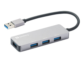 SANDBERG Hub - 1 x SuperSpeed USB 3.0 + 3 x USB 2.0