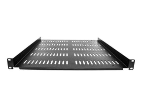 StarTech.com 1HE 19 Zoll Fachboden für netzwerk schrank - Freitragende perforierte Rack ablage für Serverschrank/Rack - Frontmontage - Belastbarkeit 25kg - 50cm tiefe - belüftet (SHELF-1U-20-FIXED-V)