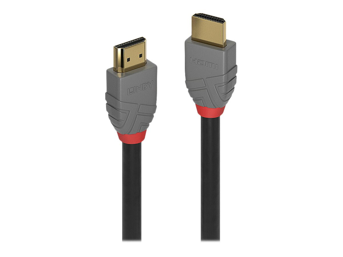 Lindy Anthra Line - Ultra High Speed - HDMI-Kabel mit Ethernet - HDMI männlich zu HDMI männlich - 2 m - Dreifachisolierung - Schwarz - rund, Dolby DTS-HD Master Audio-Unterstützung, Dolby TrueHD-Unterstützung, unterstützt 8K 120 Hz (7680 x 4320)