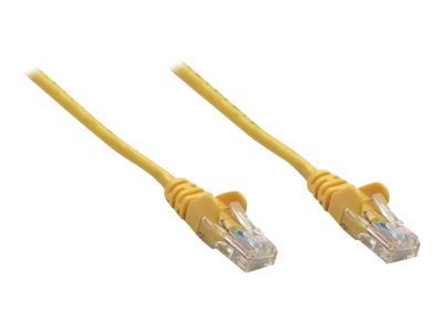 Intellinet Network Patch Cable, Cat6A, 0.25m, Yellow, Copper, S/FTP, LSOH / LSZH, PVC, RJ45, Gold Plated Contacts, Snagless, Booted, Polybag - Patch-Kabel (DTE)