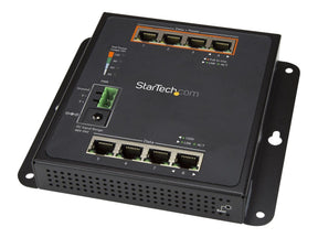 StarTech.com 8 Port POE Managed Ethernet Switch - 30W per PoE+ Port - Industrieller managed Wandmontage Netzwerk Switch - Switch - managed - 4 x 10/100/1000 + 4 x 10/100/1000 (PoE+)