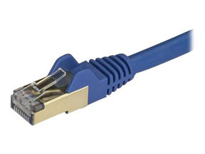 StarTech.com 1.5m CAT6A Ethernet Cable, 10 Gigabit Shielded Snagless RJ45 100W PoE Patch Cord, CAT 6A 10GbE STP Network Cable w/Strain Relief, Blue, Fluke Tested/UL Certified Wiring/TIA - Category 6A - 26AWG (6ASPAT150CMBL)