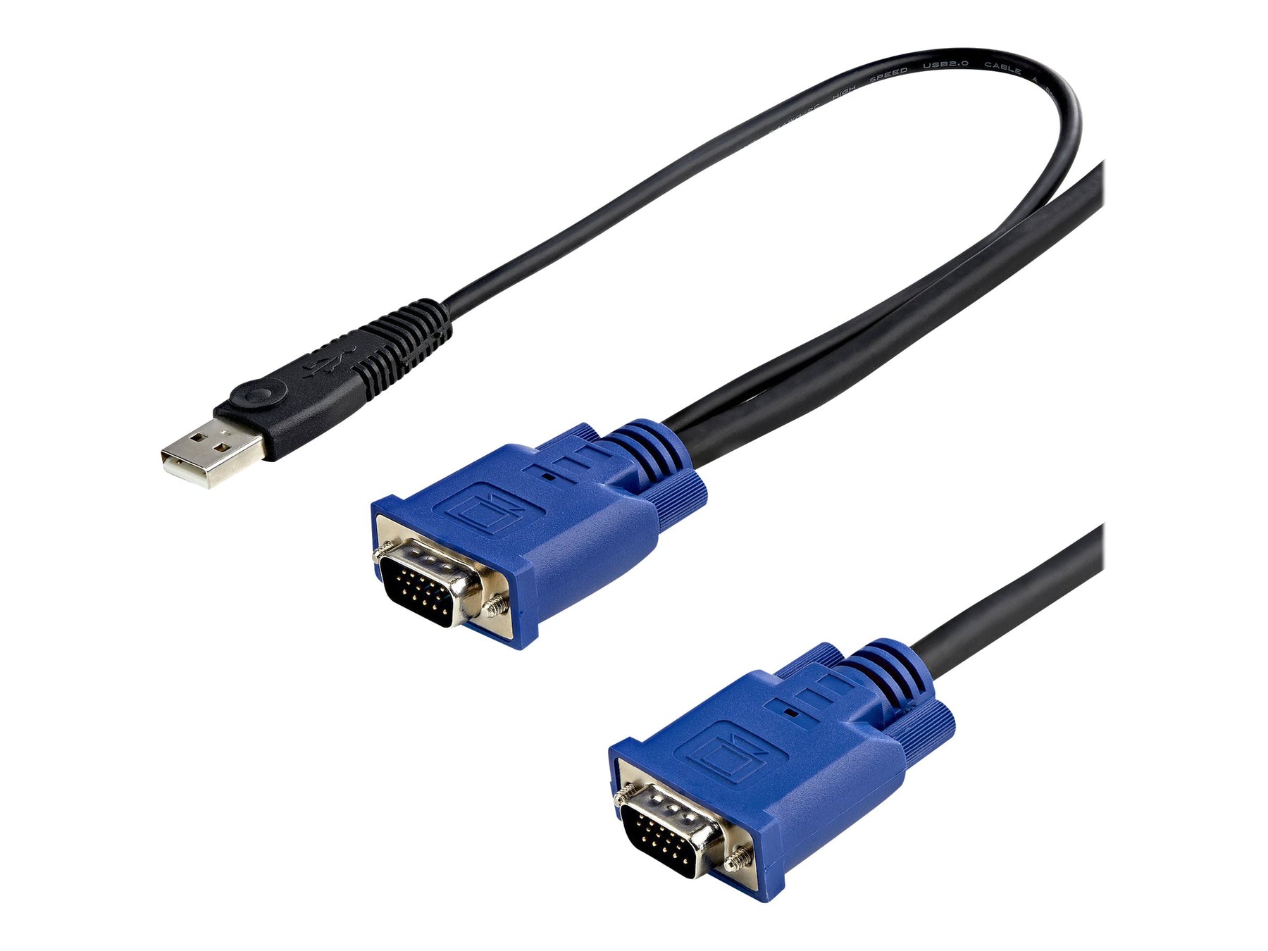 StarTech.com KVM Kabel USB VGA für KVm Switch 4,5m - Kabelsatz für KVM Umschalter 1x USB Stecker 2x VGA Stecker - Octopuskabel - Video- / USB-Kabel - USB, HD-15 (VGA)