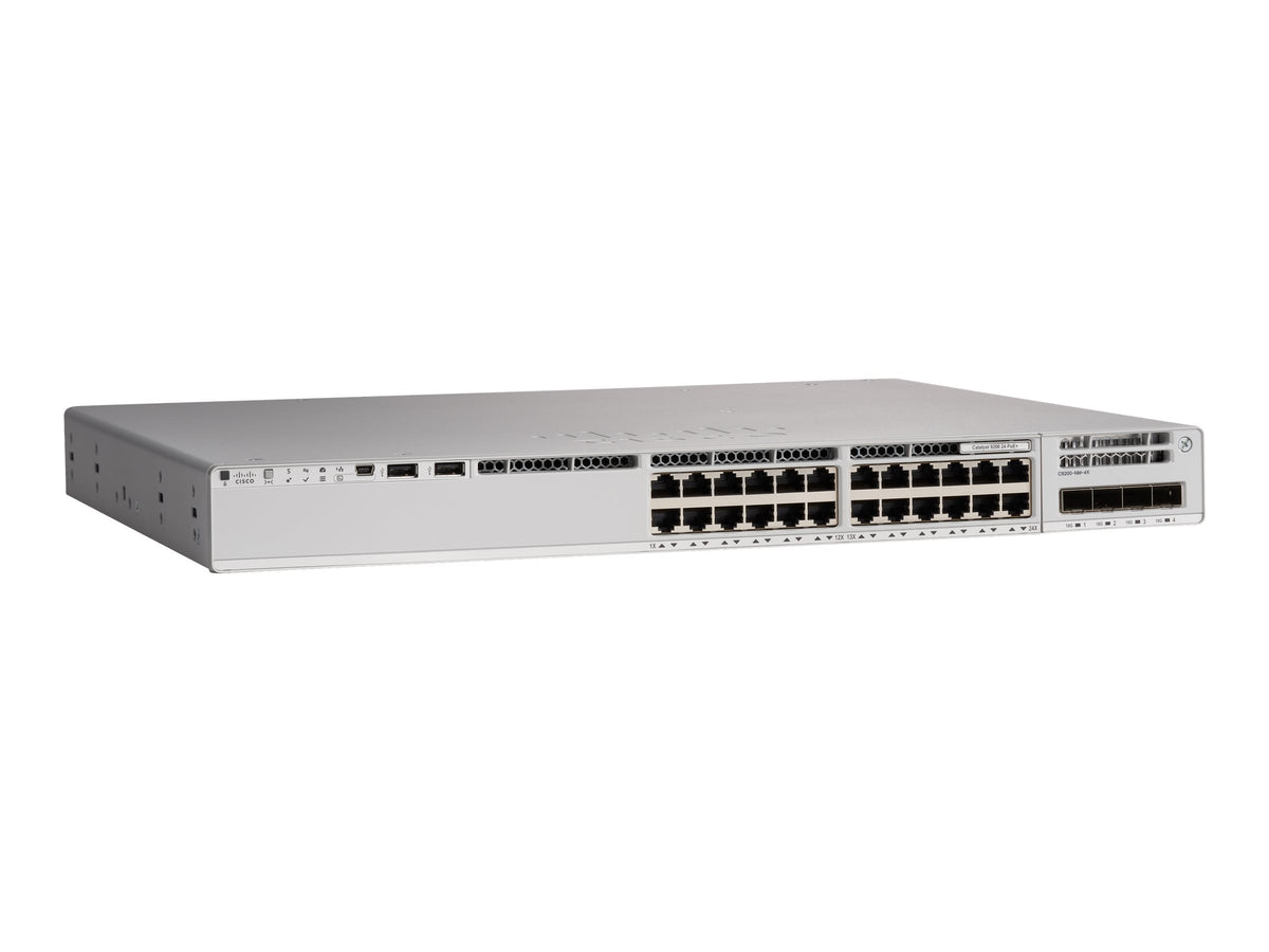 Cisco Catalyst 9200L - Network Essentials - Switch - L3 - 24 x 10/100/1000 + 4 x 10 Gigabit SFP+ (Uplink)