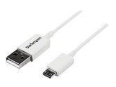 StarTech.com 50cm USB 2.0 A auf Micro USB B Kabel - USB A / Micro B Datenkabel / Anschlusskabel - Weiß - USB-Kabel - Micro-USB Typ B (M)