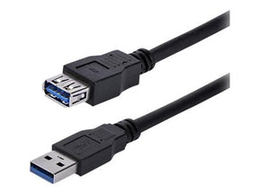 StarTech.com 1m USB 3.0 Verlängerungskabel - USB 3 Typ A Kabel Verlängerung - Stecker/ Buchse - Schwarz - USB-Verlängerungskabel - USB Typ A (M)