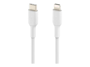 Belkin BOOST CHARGE - Lightning-Kabel - 24 pin USB-C männlich zu Lightning männlich - 1 m - weiß - USB-Stromversorgung (18 W)