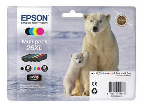 Epson 26XL Multipack - 4er-Pack - XL - Schwarz, Gelb, Cyan, Magenta