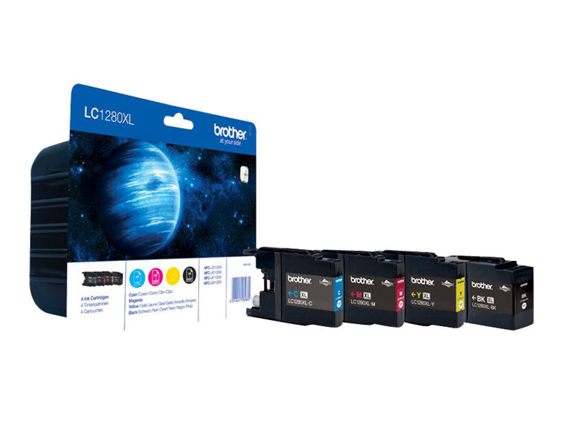 Brother LC1280XL Value Pack - 4er-Pack - Schwarz, Gelb, Cyan, Magenta