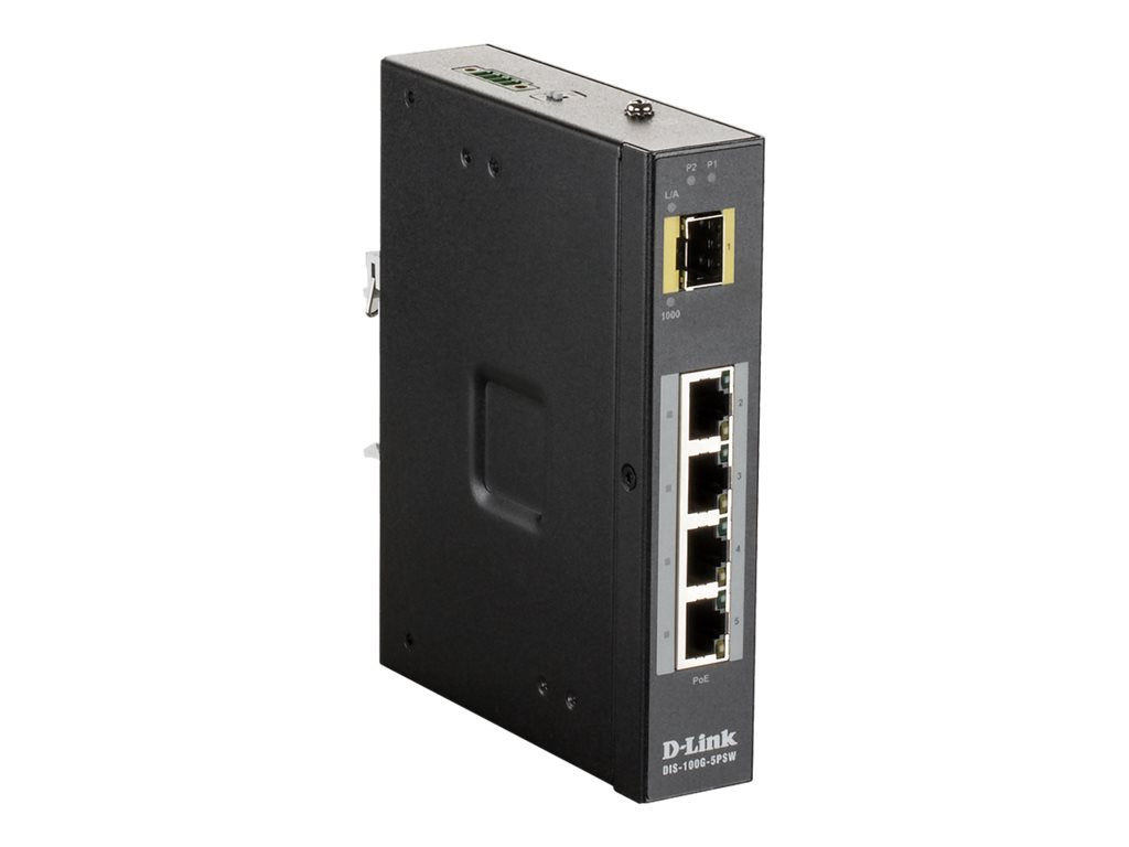 D-Link DIS 100G-5PSW - Switch - unmanaged - 4 x 10/100/1000 (PoE+)