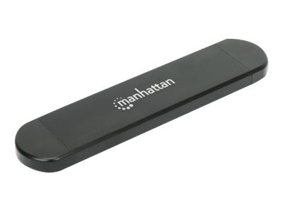 Manhattan M.2 NVMe and SATA SSD Enclosure, USB-C & USB-A Male Connection, Up to 10 Gbps (USB 3.2 Gen2 aka USB 3.1)