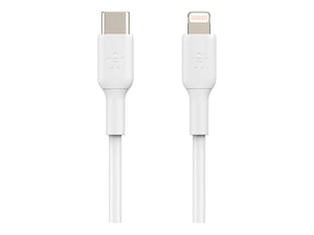 Belkin BOOST CHARGE - Lightning-Kabel - 24 pin USB-C männlich zu Lightning männlich - 1 m - weiß - USB-Stromversorgung (18 W)