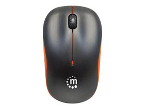 Manhattan Success Wireless Mouse, Black/Orange, 1000dpi, 2.4Ghz (up to 10m)