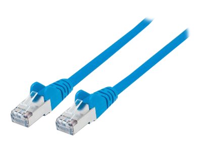 Intellinet Network Patch Cable, Cat6A, 1m, Blue, Copper, S/FTP, LSOH / LSZH, PVC, RJ45, Gold Plated Contacts, Snagless, Booted, Polybag - Patch-Kabel - RJ-45 (M)