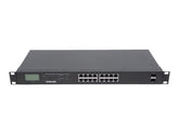 Intellinet 16-Port Gigabit Ethernet PoE+ Switch with 2 SFP Ports, LCD Display, IEEE 802.3at/af Power over Ethernet (PoE+/PoE)