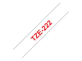 Brother TZe-222 - Rot auf Weiß - Rolle (0,9 cm x 8 m) 1 Kassette(n) laminiertes Band