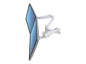 Ergotron LX Dual Side-by-Side Arm - Befestigungskit (Spannbefestigung für Tisch, Stange, 2 Gelenkarme, 2 Erweiterungsklammern, T-Halterung)