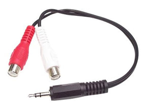 StarTech.com 15cm Audiokabel 3,5mm Klinke auf 2x Cinch (Stecker/Buchse)